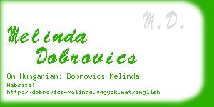 melinda dobrovics business card